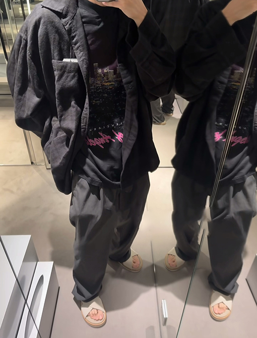 バレンシアガ BALENCIAGA ツーピースのチェック柄シャツ