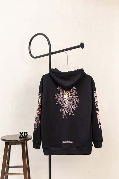 クロムハーツスーパーコピー コミックブックガールとのコラボレーション ジップアップ フード付き ドローストリングジャケット