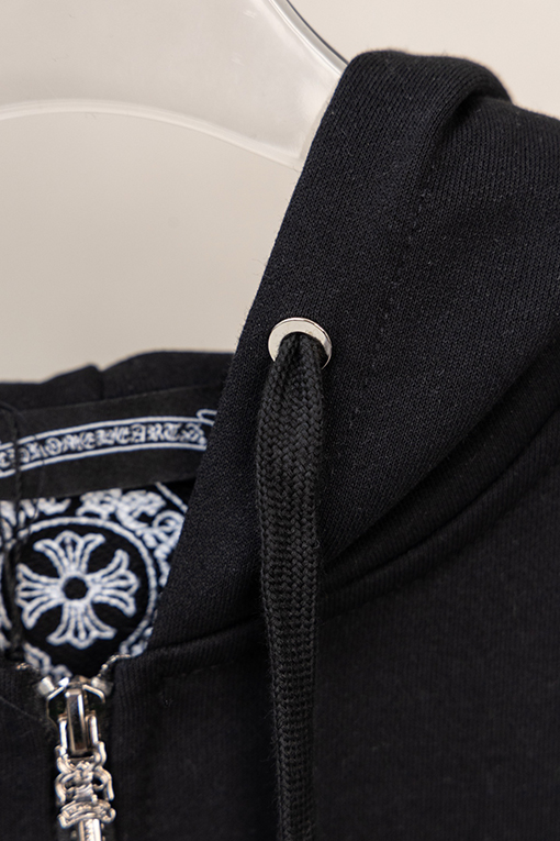 クロムハーツスーパーコピー コミックブックガールとのコラボレーション ジップアップ フード付き ドローストリングジャケット