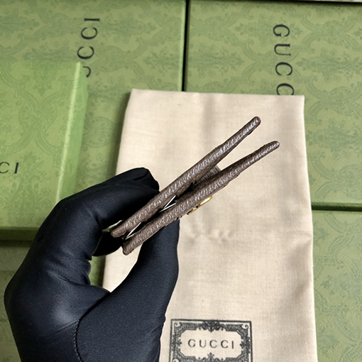 グッチ アプリコット色のPVCパッチワーク豚革ハンドバッグ