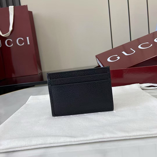 グッチブランドスーパーコピー Ophidia 黒革製カードホルダーシリーズ