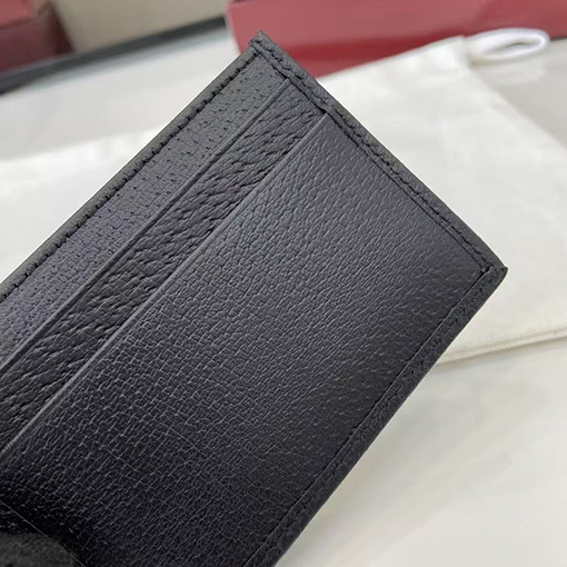 グッチブランドスーパーコピー Ophidia 黒革製カードホルダーシリーズ