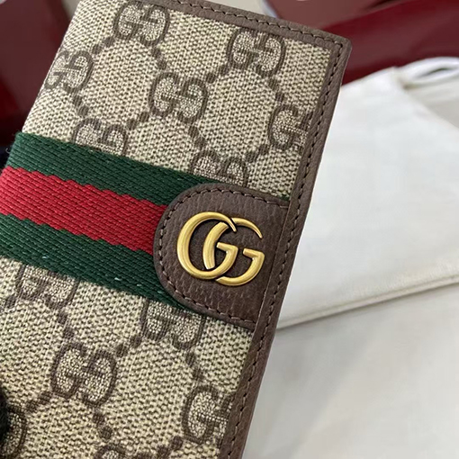 グッチ Ophidia GGモノグラム折りたたみ財布シリーズ