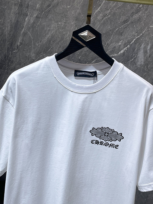 クロムハーツスーパーコピー クラシックなサンスクリット文字の半袖Tシャツ