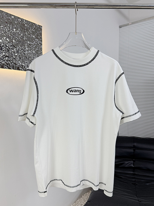 アレキサンダーワンスーパーコピー Alexander wang カラーブロックステッチの半袖Tシャツ