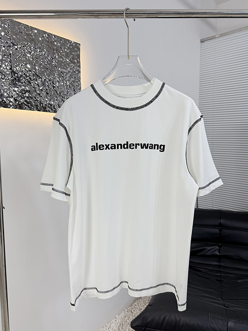 アレキサンダーワン Alexander wang 新モデルカラーブロックステッチの半袖Tシャツ