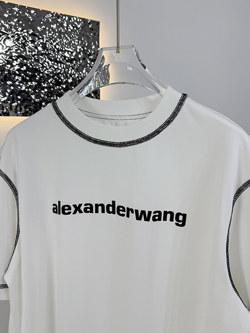 アレキサンダーワン Alexander wang 新モデルカラーブロックステッチの半袖Tシャツ