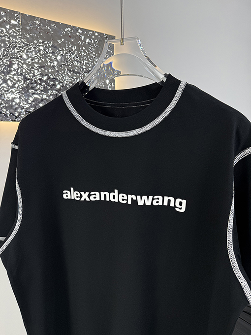 アレキサンダーワン Alexander wang 新モデルカラーブロックステッチの半袖Tシャツ