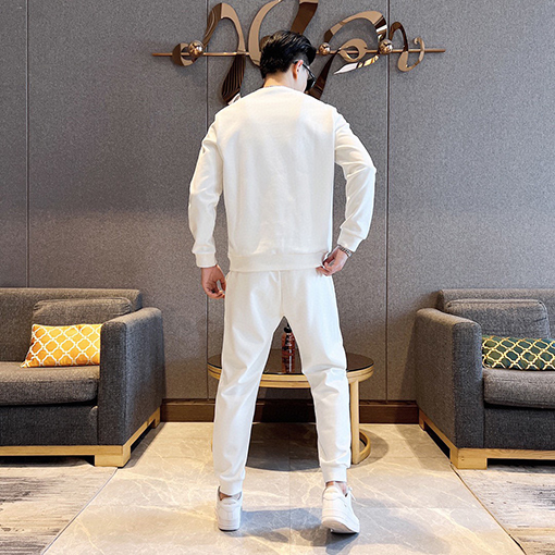 ルイヴィトンブランドコピー 最新のトレンドクルーネックのスウェットシャツとパンツのセット