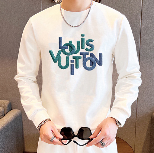 ルイヴィトンブランドコピー 最新のトレンドクルーネックのスウェットシャツとパンツのセット