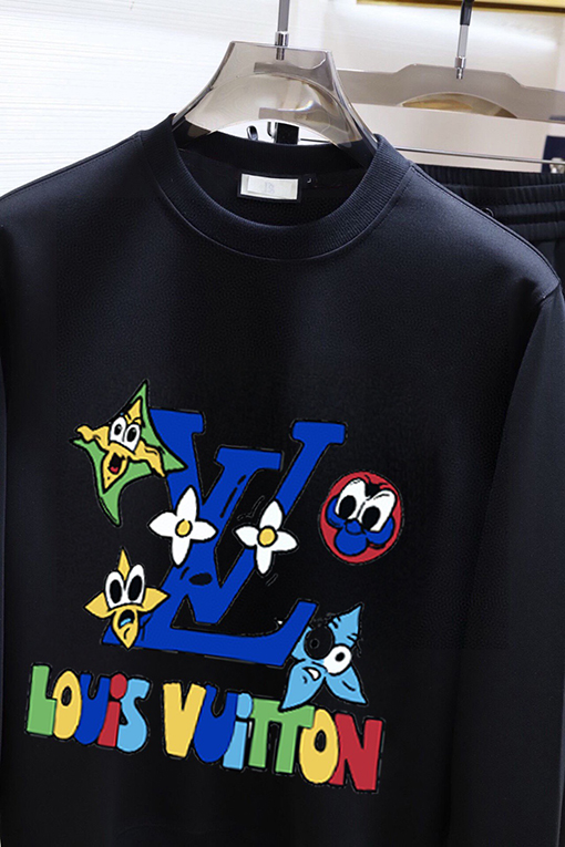 ルイヴィトンブランドスーパーコピー LV 人気のクルーネックのスウェットシャツとパンツのセット