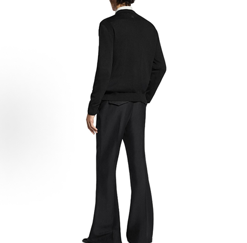 ルイヴィトン ジャカードパッチワーククルーネックニットセーター