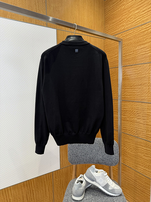 ルイヴィトン ジャカードパッチワーククルーネックニットセーター