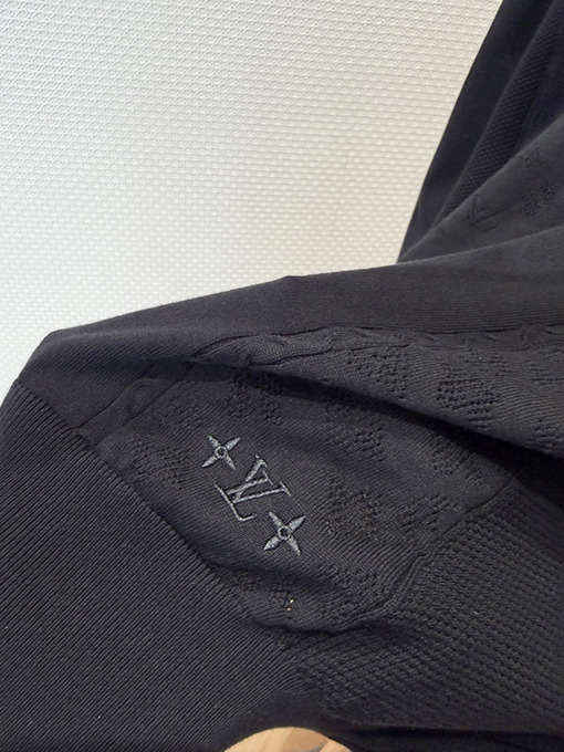 ルイヴィトン ジャカードパッチワーククルーネックニットセーター