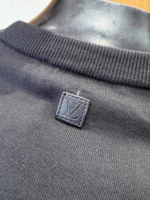 ルイヴィトン ジャカードパッチワーククルーネックニットセーター