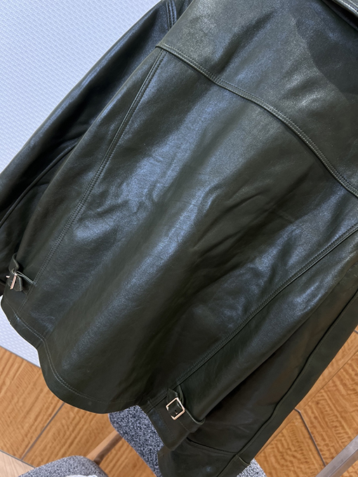 ルイヴィトン LOUIS VUITTON レターロゴ入りラペルジップアップレザージャケット