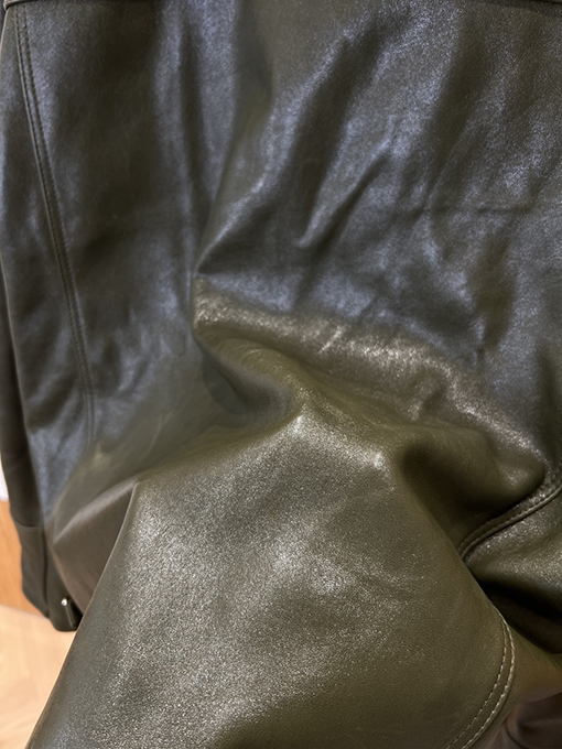 ルイヴィトン LOUIS VUITTON レターロゴ入りラペルジップアップレザージャケット