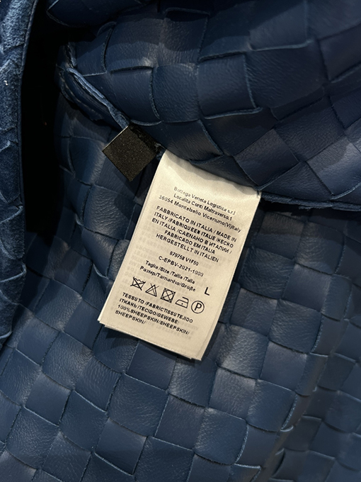 ボッテガヴェネタ スエード織り襟のレザージャケット