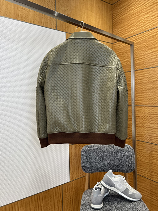 ボッテガヴェネタ 織りパッチワークレザージャケット