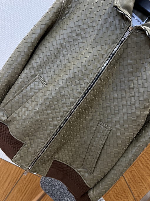 ボッテガヴェネタ 織りパッチワークレザージャケット