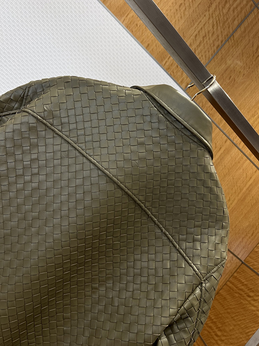 ボッテガヴェネタ 織りパッチワークレザージャケット