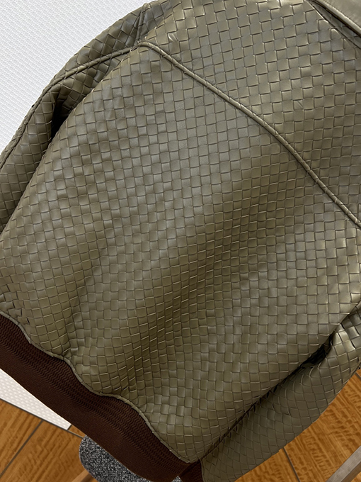 ボッテガヴェネタ 織りパッチワークレザージャケット