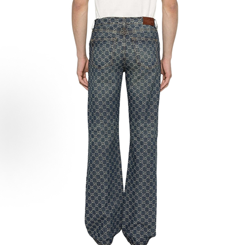 グッチ 全面プリントジーンズ