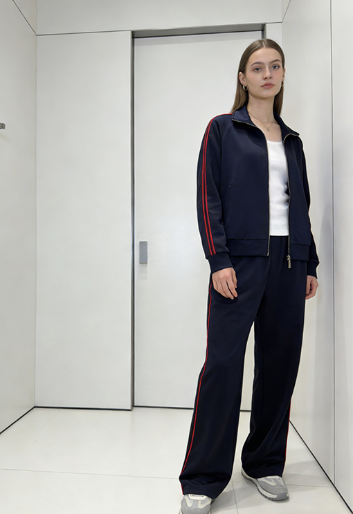 グッチコピー 刺繍りカラーブロックカジュアルパンツ