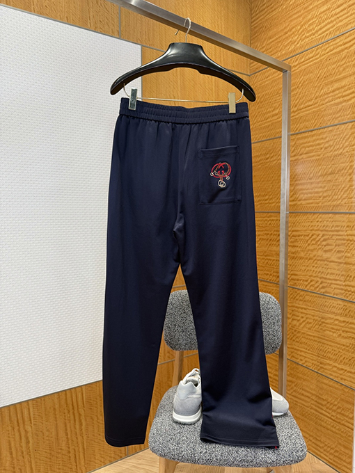 グッチコピー 刺繍りカラーブロックカジュアルパンツ