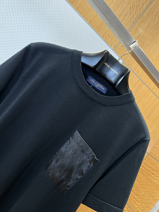 ルイヴィトン ポケット付きモノグラムパッチワーク半袖Tシャツ