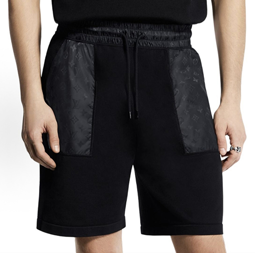 ルイヴィトンスーパーコピー ジャカードパッチワークのドローストリングショーツ