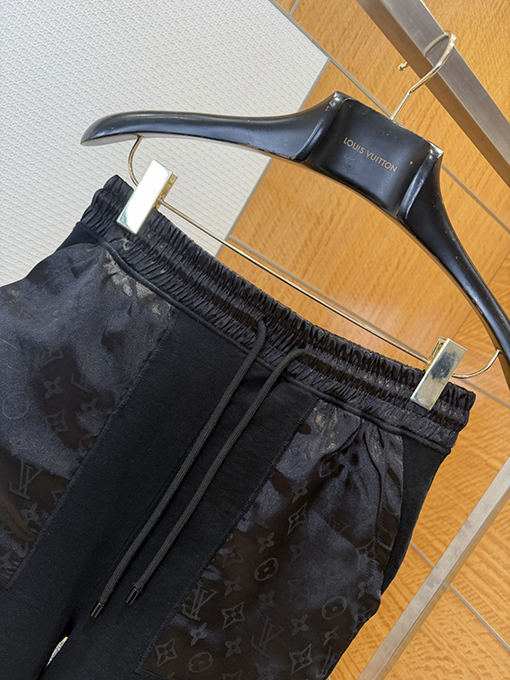 ルイヴィトンスーパーコピー ジャカードパッチワークのドローストリングショーツ