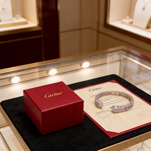 カルティエ ダイヤモンドがちりばめられたブレスレット