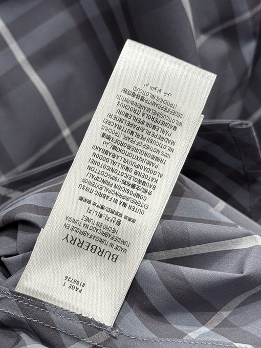 バーバリースーパーコピー チェック柄の長袖襟付きシャツ