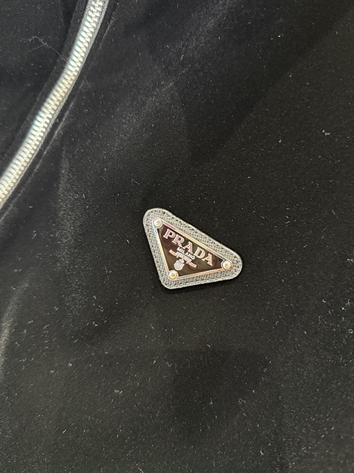 プラダコピー ベルベット素材のスタンドカラージャケット