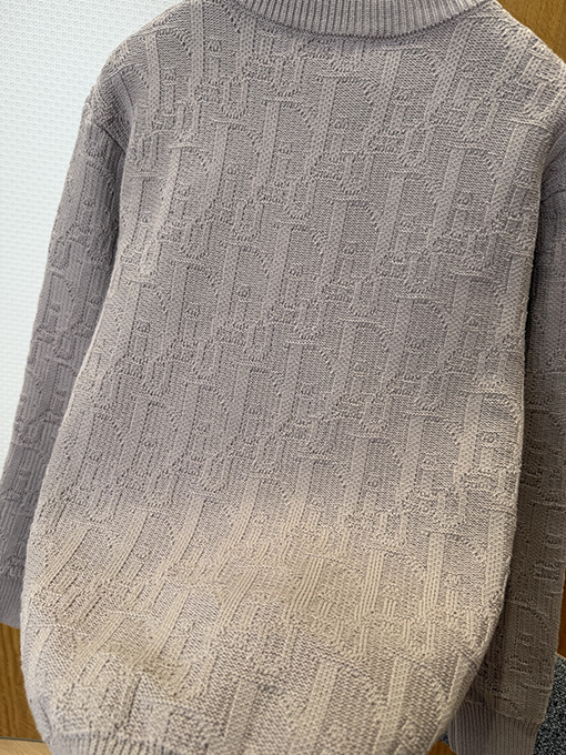 ディオール 全面ジャカード織りのクルーネックニットセーター