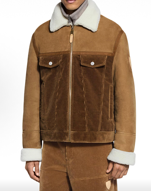 ルイヴィトン レザーラベルパッチワークプラッシュカラースーツ