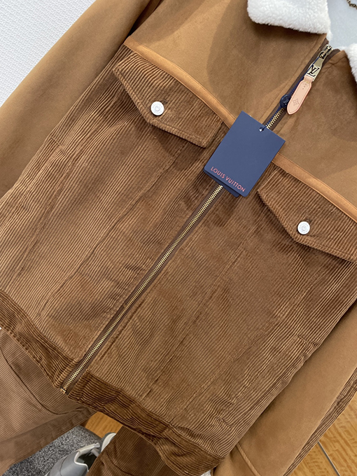 ルイヴィトン レザーラベルパッチワークプラッシュカラースーツ