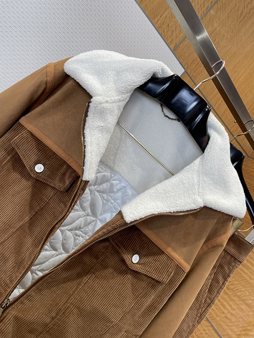 ルイヴィトン レザーラベルパッチワークプラッシュカラースーツ