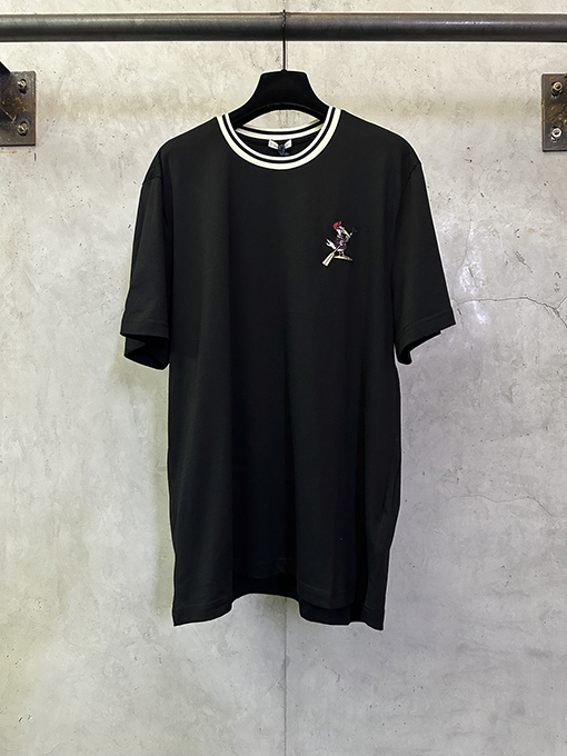 モンクレールスーパーコピー ロゴパッチ付き刺繍入りコットン半袖Tシャツ