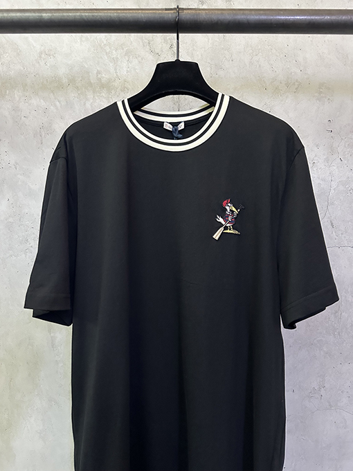 モンクレールスーパーコピー ロゴパッチ付き刺繍入りコットン半袖Tシャツ