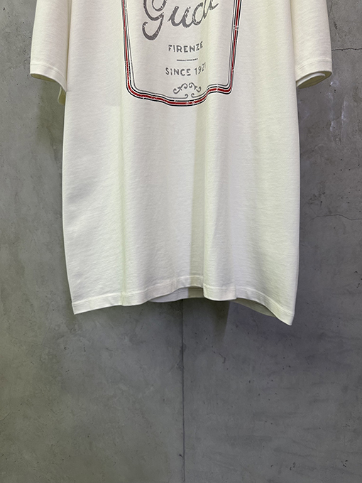 グッチ 午年アーリースプリングリゾートコレクションクルーネックプリント半袖Tシャツ