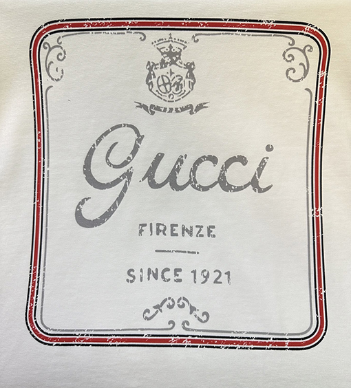 グッチ 午年アーリースプリングリゾートコレクションクルーネックプリント半袖Tシャツ