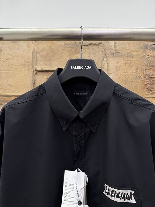 バレンシアガ BALENCIAGA クラシックなテープ付き長袖シャツ