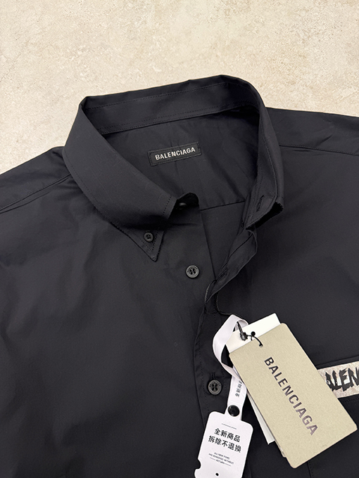 バレンシアガ BALENCIAGA クラシックなテープ付き長袖シャツ