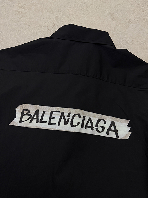 バレンシアガ BALENCIAGA クラシックなテープ付き長袖シャツ