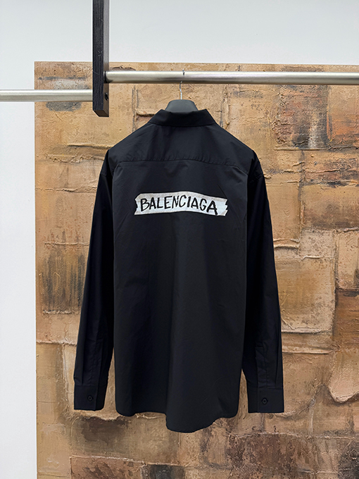 バレンシアガ BALENCIAGA クラシックなテープ付き長袖シャツ