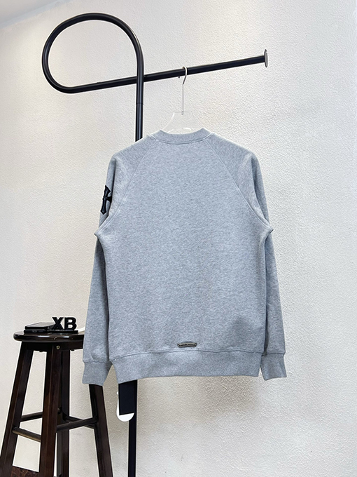 クロムハーツ クロスラベリングの刺繍りクルーネックのスウェットシャ