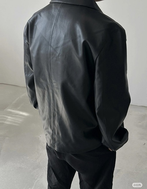 クロムハーツ スナップボタン付きメタルクロスレザージャケット