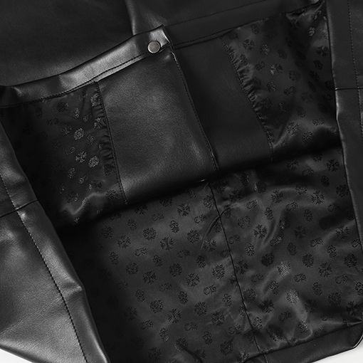 クロムハーツ スナップボタン付きメタルクロスレザージャケット